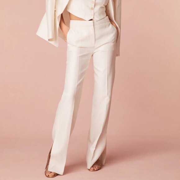 LoveShackFancy Pants - LoveShackFancy Poppet Straight Leg Tailored Pants